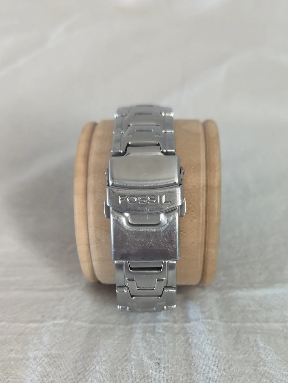 Vintage Fossil Blue AM-3572 Men's Sport Watch - Silver Sunburst Dial 100M